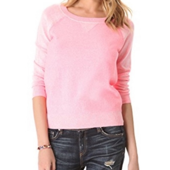 Madewell Sweaters - MADEWELL | Pink Linen Blend Crew Neck Sweater